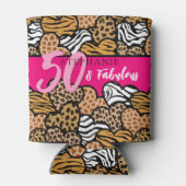 50と素晴らしいピスタイリッシュンクアニマルプリントハート 缶クーラー (裏面)