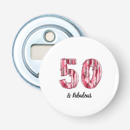 50と素晴らしいピンクとヒョウのブラシストローク 栓抜き