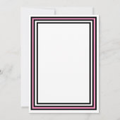 50と素晴らしいピンクとブラックのパーティー 招待状 (裏面)