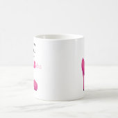 50と素晴らしいピンクとブラック50誕生日 コーヒーマグカップ (中央)