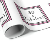 50と素晴らしいピンクと黒のラッピング紙 ラッピングペーパー (ロールコーナー)