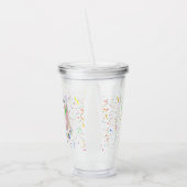 50と素晴らしいピンクのカスタム誕生日パーティー アクリルタンブラー (左)