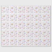 50と素晴らしいピンクのフローラフラミンゴ ラッピングペーパー (フラット)