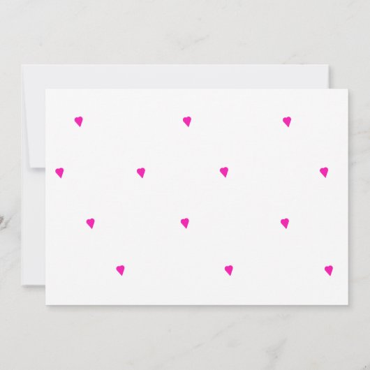 50と素晴らしいピンクの写真50th誕生日パーティー 招待状 (裏面)