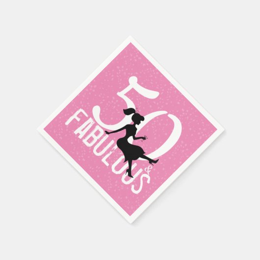 50と素晴らしいピンクカスタム色 スタンダードカクテルナプキン (角)