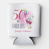 50と素晴らしいピンクドッグとバルーンクーラーボックス 缶クーラー (正面)