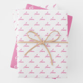 50と素晴らしいピンクパーソナライズされたの誕生日パーティーW ラッピングペーパーシート (インサイチュ)