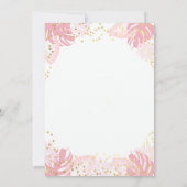 50と素晴らしいピンクフラミンゴ50おもしろい誕生日 招待状 (裏面)