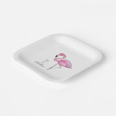 50と素晴らしいピンクフラミンゴ ペーパープレート (傾斜あり)