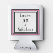 50と素晴らしいピンクブラックレイヤードスクエア 缶クーラー (裏面)