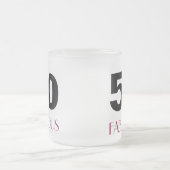 50と素晴らしいピンク50誕生日ギフトマグ フロストグラスマグカップ (中央)