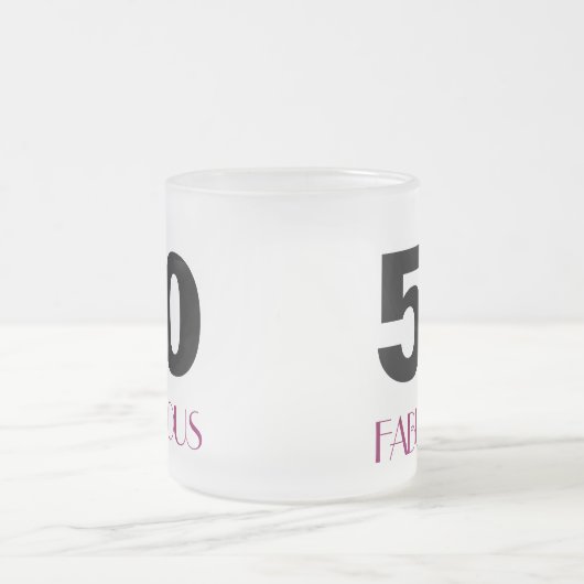 50と素晴らしいピンク50誕生日ギフトマグ フロストグラスマグカップ (中央)