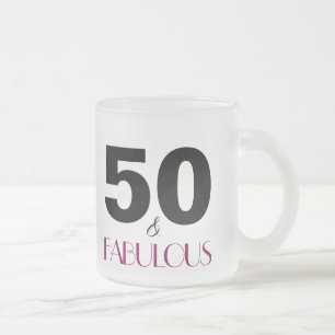 50と素晴らしいピンク50誕生日ギフトマグ フロストグラスマグカップ