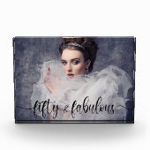 50と素晴らしいピンク50誕生日ギフト フォトブロック (正面)