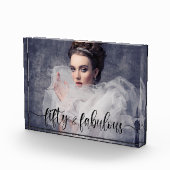 50と素晴らしいピンク50誕生日ギフト フォトブロック (右)