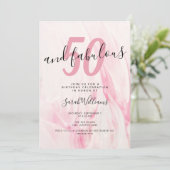 50と素晴らしいピンク50th誕生日パーティー 招待状 (スタンド正面)