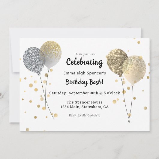 50と素晴らしいフォトグはっきりしたレンド誕生日 招待状 (裏面)