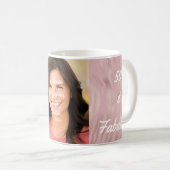 50と素晴らしいフォトピンクゼブラ コーヒーマグカップ (正面右)