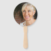 50と素晴らしいフォトブラックと金ゴールド ハンドファン (裏面)