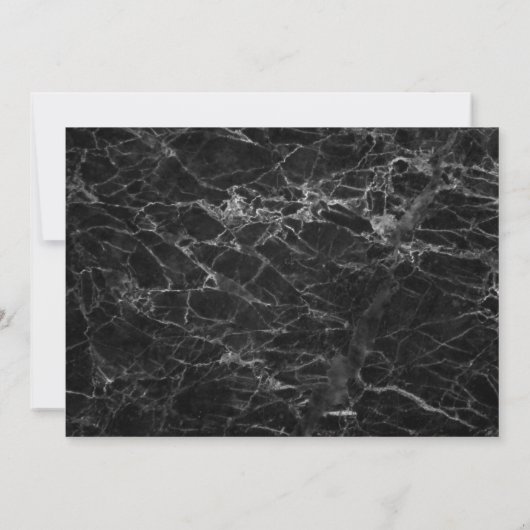 50と素晴らしいフォトマーブル金ゴールドモダン誕生日 招待状 (裏面)