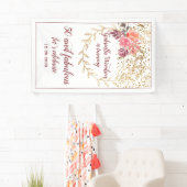 50と素晴らしいフローラピンクマルサラグリッター 横断幕 (インサイチュ)