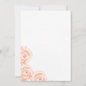 50と素晴らしいフローラピンクローズブラウン縦 招待状 (裏面)