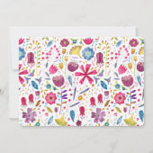 50と素晴らしいフローラフォトバースデーパーティー 招待状 (裏面)