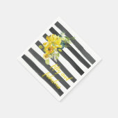 50と素晴らしいフローラ誕生日パーティー スタンダードカクテルナプキン (角)