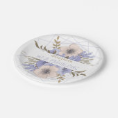 50と素晴らしいフローラ誕生日ワイルドバラカスタム ペーパープレート (アングル)