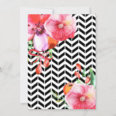 50と素晴らしいフローラ50番目の誕生日招待状 招待状 (裏面)