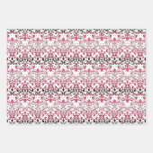 50と素晴らしいブラックとピンクの50th誕生日パーティー ラッピングペーパーシート (正面2)