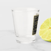 50と素晴らしいブラックと金ゴールドアールデコ誕生日 ショットグラス (左)