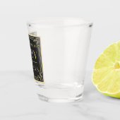 50と素晴らしいブラックと金ゴールドアールデコ誕生日 ショットグラス (右)