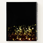 50と素晴らしいブラックと金ゴールド誕生日 ノートブック (裏面)