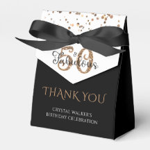 50と素晴らしいブラックエレガント金ゴールドありがとう