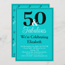 50と素晴らしいブラックオンターコイズブルー