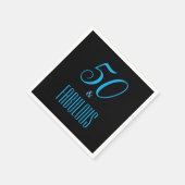 50と素晴らしいブラックパーティーナプキン スタンダードカクテルナプキン (角)