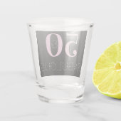 50と素晴らしいブラックピンクの誕生日パーティーのお気に入り ショットグラス (裏面)