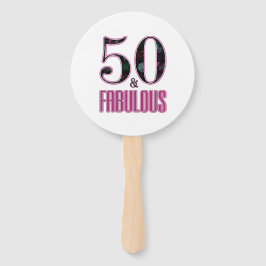 50と素晴らしいブラックピンクタイポグラフィ50誕生日 ハンドファン