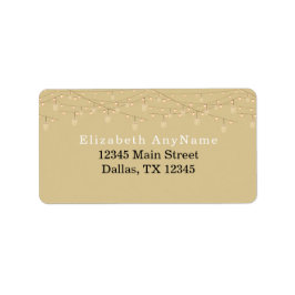 50と素晴らしいブラック文字金ゴールドLEDアドレス ラベル