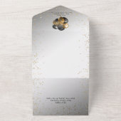 50と素晴らしいブラック金ゴールドグラムオールインワン招待状 オールインワン招待状 (外側)