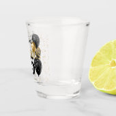 50と素晴らしいブラック金ゴールドグラムショットガラス ショットグラス (右)