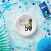 50と素晴らしいブラック金ゴールドグラム紙ボウル ペーパーボウル (パーティー)