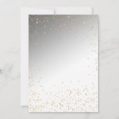 50と素晴らしいブラック金ゴールドグラム誕生日招待状 招待状 (裏面)