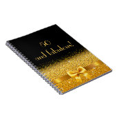 50と素晴らしいブラック金ゴールドゲストブック ノートブック (右側)