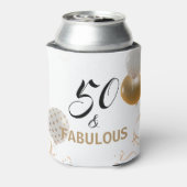 50と素晴らしいブラック金ゴールドパーティーバルーン誕生日 缶クーラー (缶裏面)