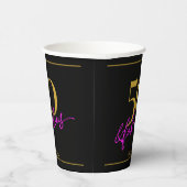 50と素晴らしいブラック金ゴールドピンクのカスタマイズ可能 紙コップ (右)