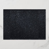 50と素晴らしいブラック金ゴールド誕生日 箔招待状 (裏面)