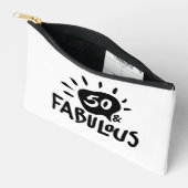 50と素晴らしいブラック50誕生日化粧品バッグ アクセサリーポーチ (見開き)