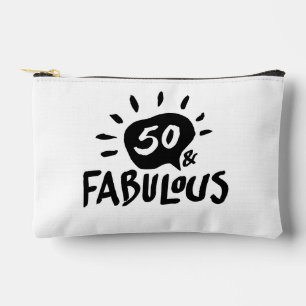 50と素晴らしいブラック50誕生日化粧品バッグ アクセサリーポーチ